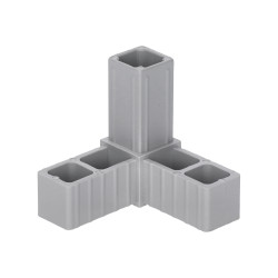 Plastová spojka - 3-nohý kus do profilu 25x25x2mm Plastová spojka - 3-nohý kus do profilu 25x25x2mm